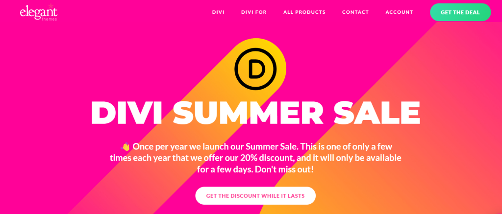 Divi Summer Sale