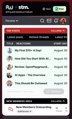 STM forum onboarding