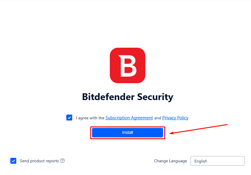 Bitdefender Install