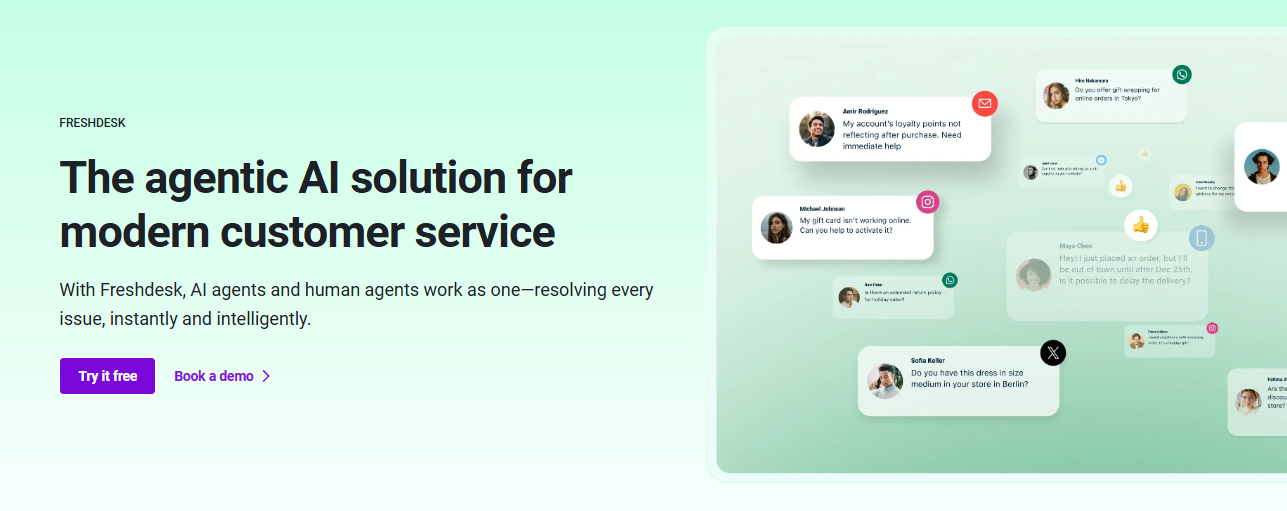 Freshdesk Homepage