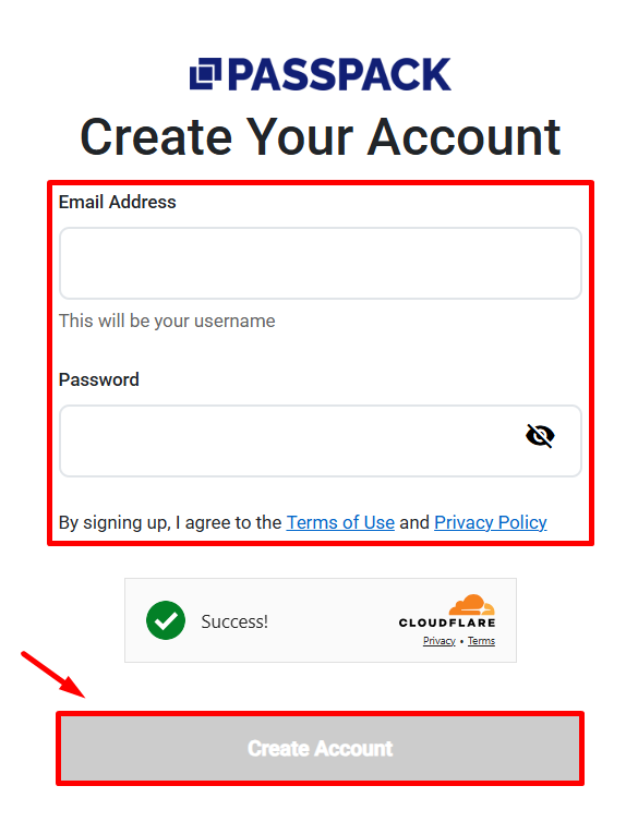Passpack-signup