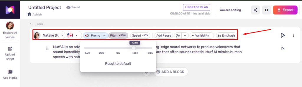Voice Settings