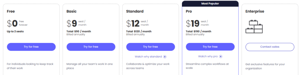Work-Management-Pricing