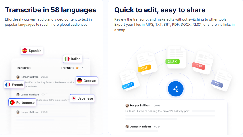 Transcribe In 58 Language