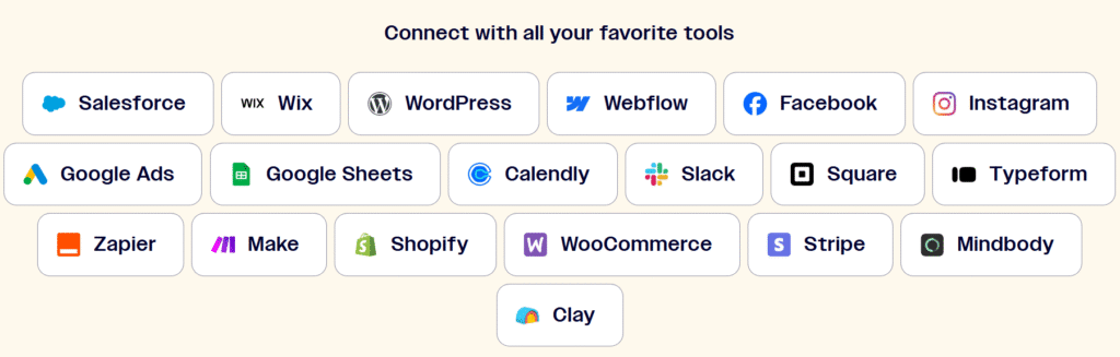 Connect with your fav tools