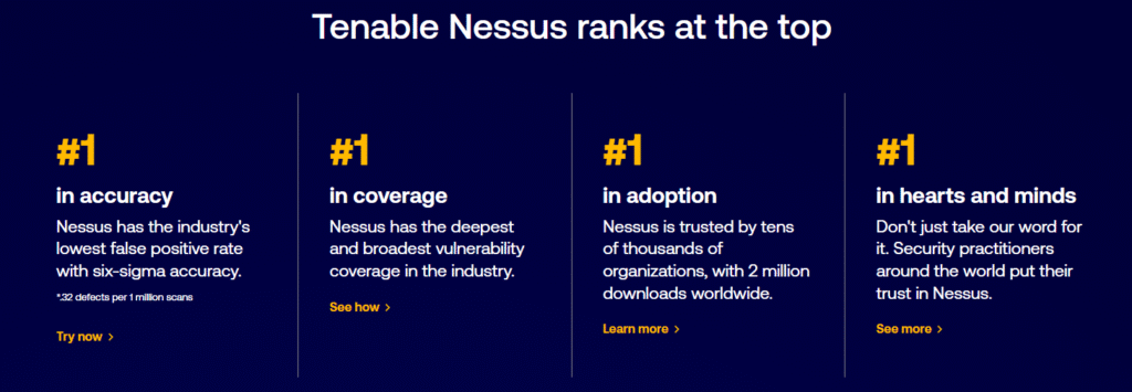 Tenable #1 in accuracy, coverage