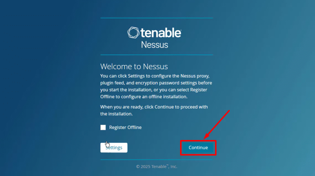 Tenable Nessus Welcome